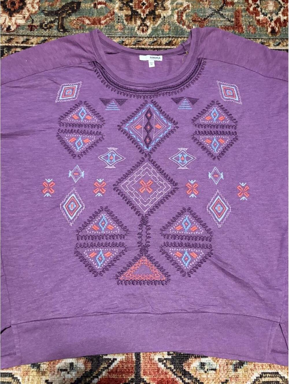 Sonoma Tribal Embroidered Tee - XL - 0430